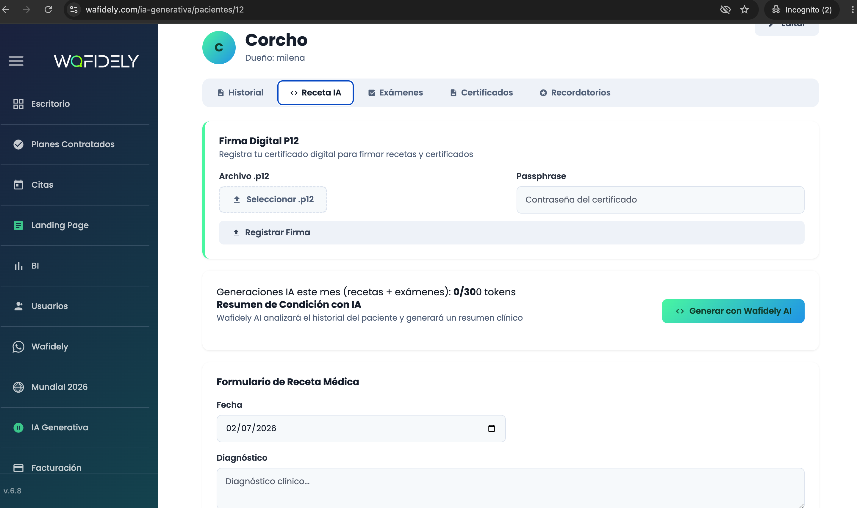 Recetas Médicas con IA y Firma Digital